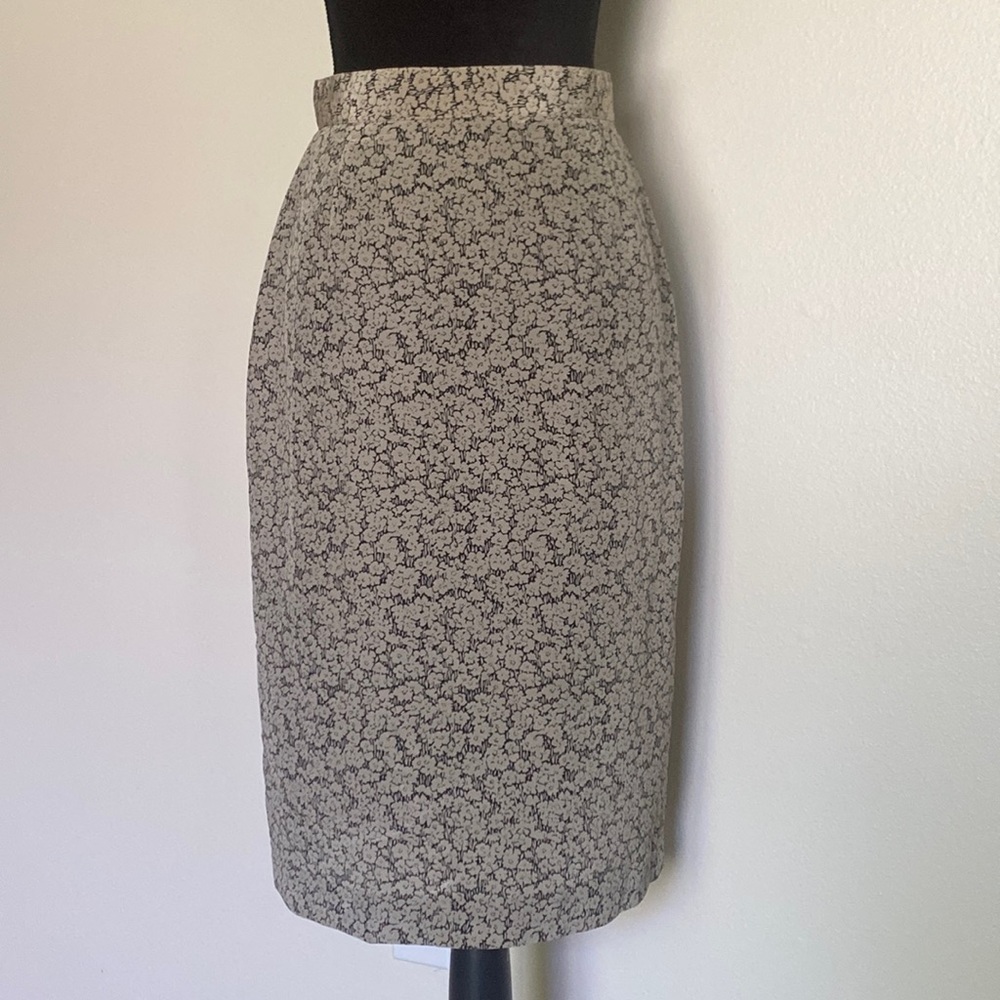 Michelle Stuart vintage polyester floral print skirt